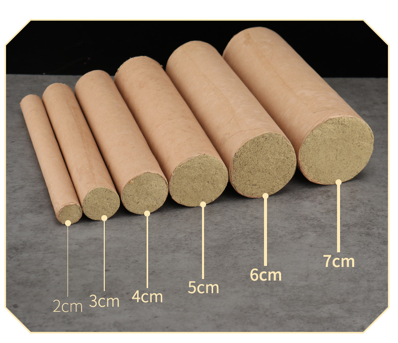 加粗艾条纯艾草条批发家用陈年正品7cm艾灸柱艾绒养生馆4cm雷火灸